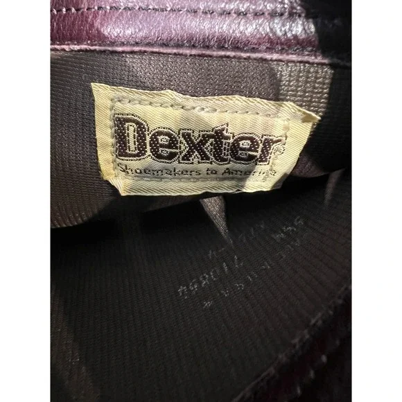 Vintage Dexter High Burgundy Leather Heeled 5 1/2M Boho Cuffed Boots - Picture 9 of 12